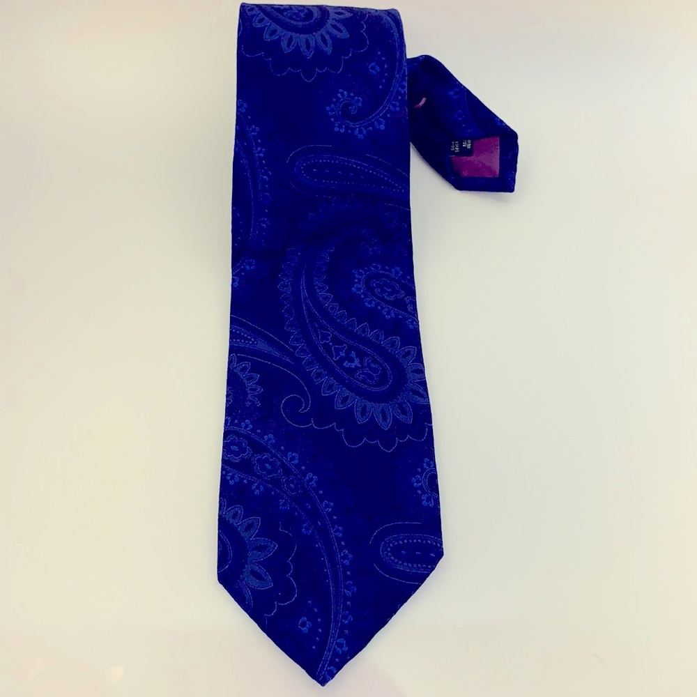 Sartori 100% silk,made in Italy blu patterns tie